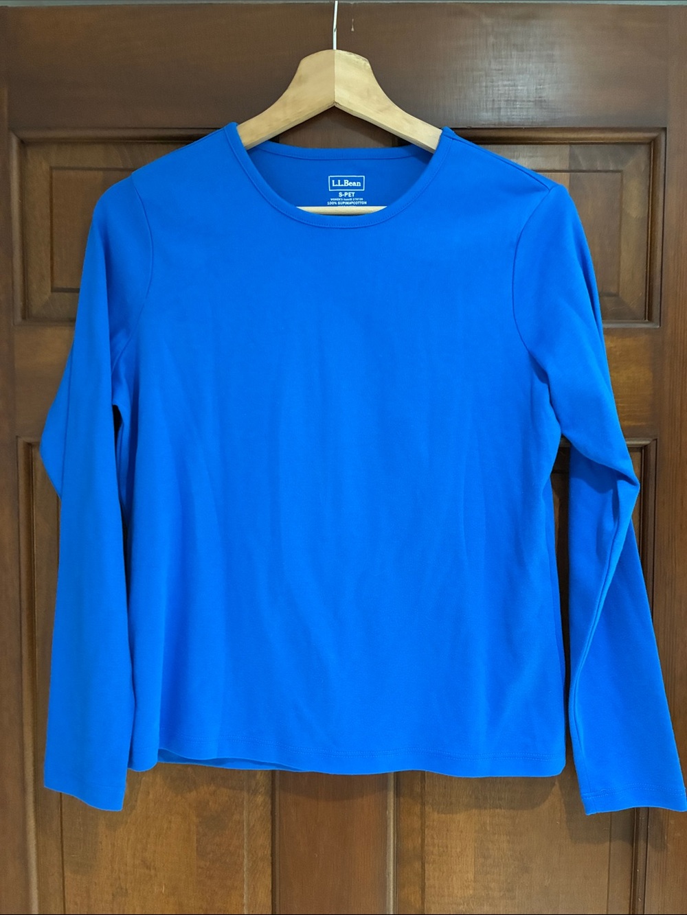 L.L. Bean Royal Blue Long-Sleeve Crewneck Top